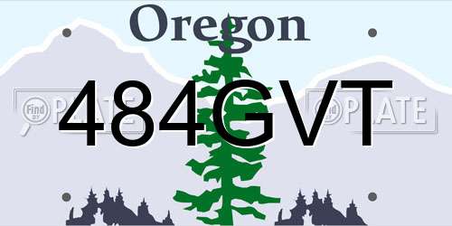 484GVT Oregon License Plate