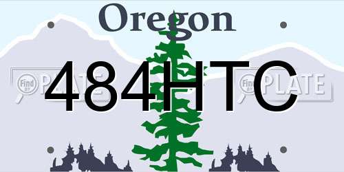 484HTC Oregon License Plate
