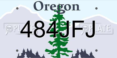 484JFJ Oregon License Plate