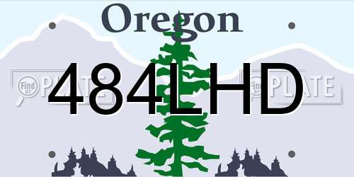 484LHD Oregon License Plate