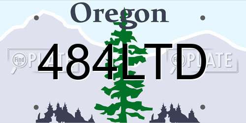 484LTD Oregon License Plate
