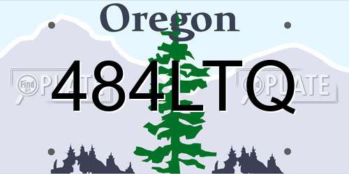 484LTQ Oregon License Plate