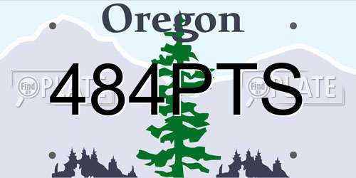 484PTS Oregon License Plate
