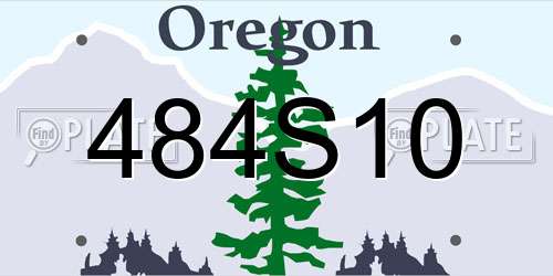 484S10 Oregon License Plate
