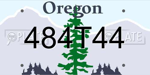 484T44 Oregon License Plate