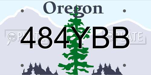 484YBB Oregon License Plate