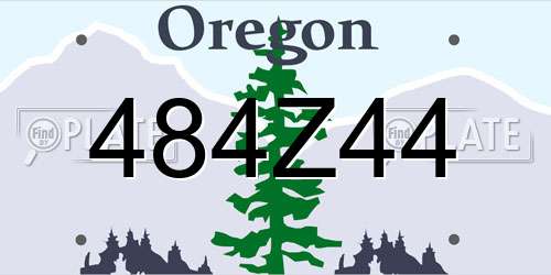 484Z44 Oregon License Plate