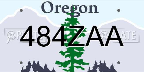 484ZAA Oregon License Plate