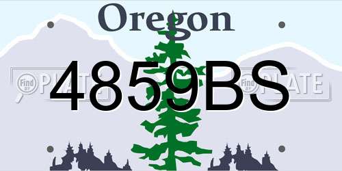 4859BS Oregon License Plate