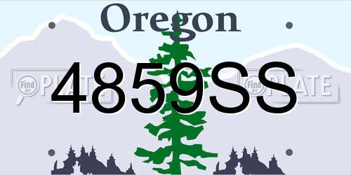 4859SS Oregon License Plate