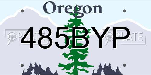 485BYP Oregon License Plate