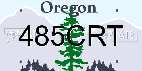 485CRT Oregon License Plate