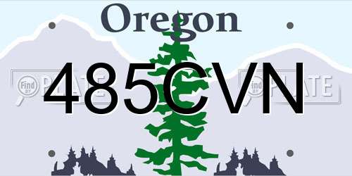 485CVN Oregon License Plate
