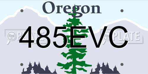 485EVC Oregon License Plate