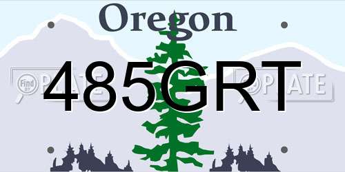 485GRT Oregon License Plate