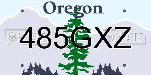 485GXZ Oregon License Plate