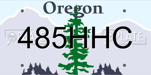 485HHC Oregon License Plate