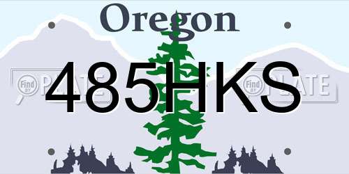 485HKS Oregon License Plate