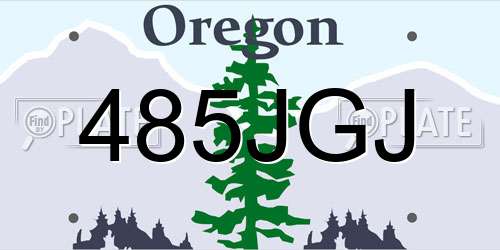 485JGJ Oregon License Plate