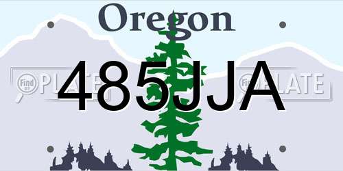 485JJA Oregon License Plate