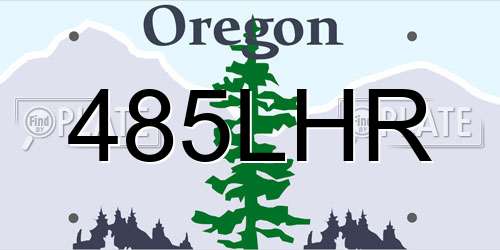 485LHR Oregon License Plate
