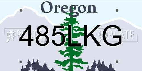 485LKG Oregon License Plate