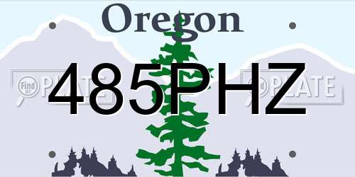 485PHZ Oregon License Plate