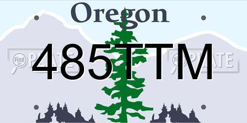 485TTM Oregon License Plate