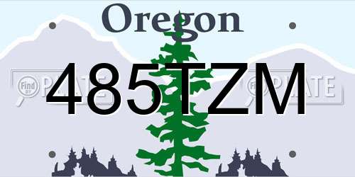 485TZM Oregon License Plate