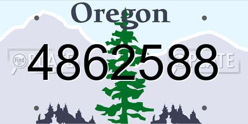 4862588 Oregon License Plate