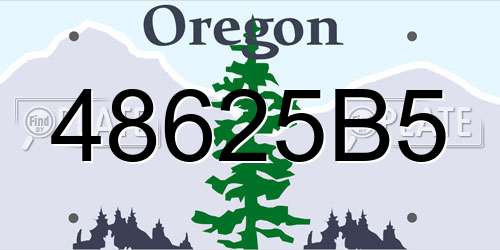 48625B5 Oregon License Plate