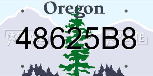 48625B8 Oregon License Plate