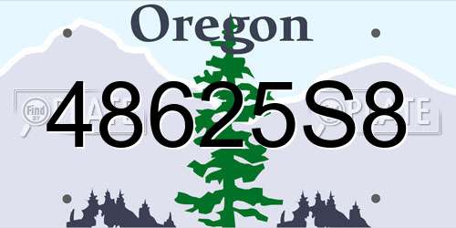 48625S8 Oregon License Plate