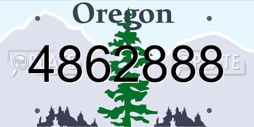 4862888 Oregon License Plate