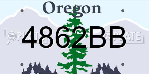 4862BB Oregon License Plate