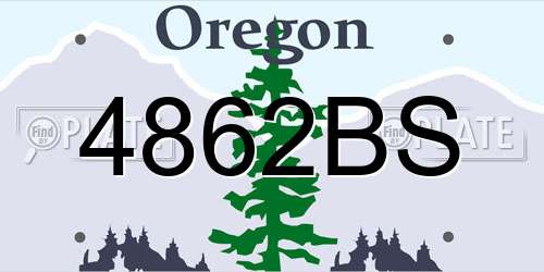 4862BS Oregon License Plate