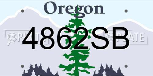 4862SB Oregon License Plate