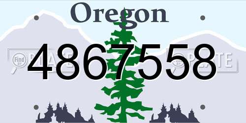 4867558 Oregon License Plate