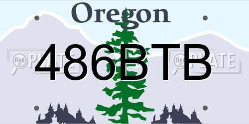 486BTB Oregon License Plate