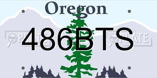 486BTS Oregon License Plate