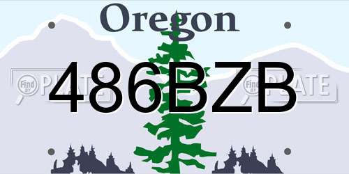 486BZB Oregon License Plate