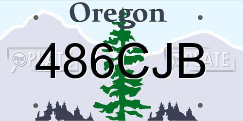 486CJB Oregon License Plate