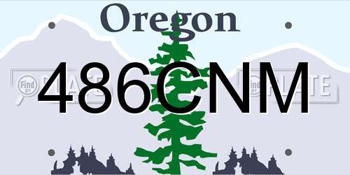 486CNM Oregon License Plate