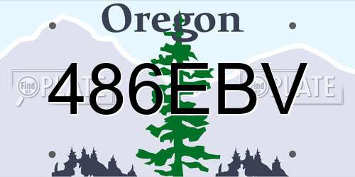 486EBV Oregon License Plate