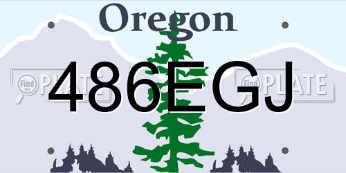 486EGJ Oregon License Plate