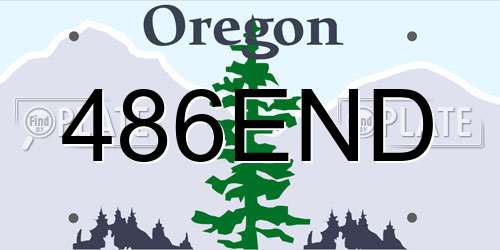 486END Oregon License Plate