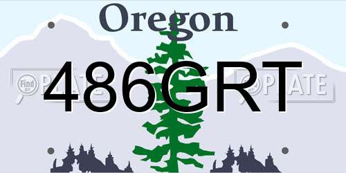 486GRT Oregon License Plate
