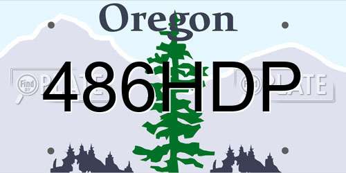 486HDP Oregon License Plate