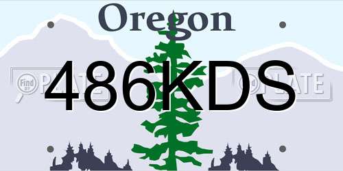 486KDS Oregon License Plate