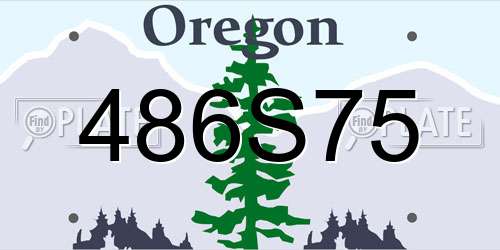 486S75 Oregon License Plate